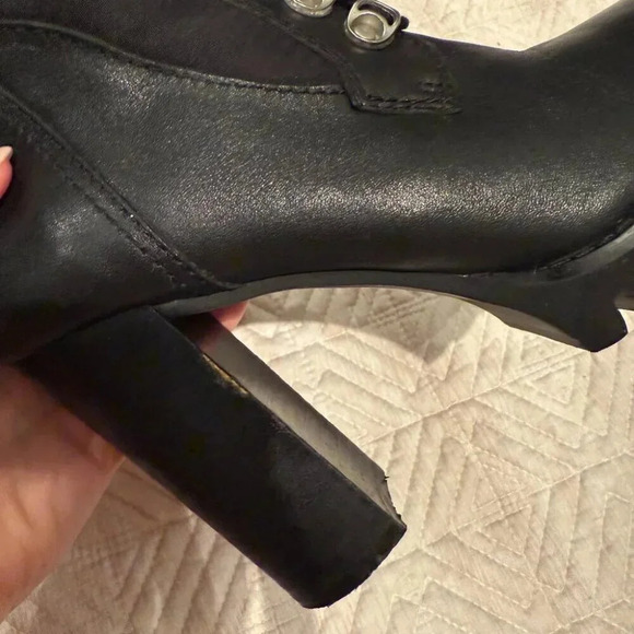 Black Leather Lace Up  Booties, RUDSAK, Size 37 - Picture 6 of 7